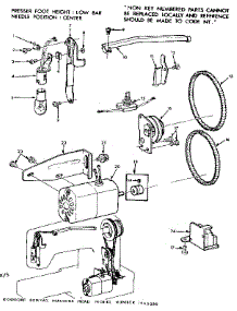 Motor Assembly parts for Kenmore Mechanical Sewing Machine 158.1345280 (1581345280, 158 1345280) from AppliancePartsPros.com