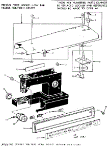 Base Assembly parts for Kenmore Sewing Machine 158.1345380 (1581345380, 158 1345380) from AppliancePartsPros.com