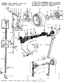 Presser Bar Assembly parts for Kenmore Sewing Machine 158.1345380 (1581345380, 158 1345380) from AppliancePartsPros.com