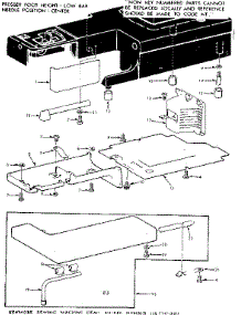Shuttle Cover And Work Table parts for Kenmore Sewing Machine 158.1345380 (1581345380, 158 1345380) from AppliancePartsPros.com
