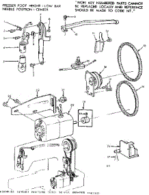 Motor Assembly parts for Kenmore Mechanical Sewing Machine 158.1345381 (1581345381, 158 1345381) from AppliancePartsPros.com
