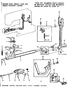 Feed Regulator Assembly parts for Kenmore Mechanical Sewing Machine 158.13500 (15813500, 158 13500) from AppliancePartsPros.com