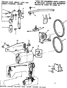 Motor Assembly parts for Kenmore Mechanical Sewing Machine 158.13500 (15813500, 158 13500) from AppliancePartsPros.com