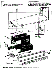 Base Assembly parts for Kenmore Sewing Machine 158.1350280 (1581350280, 158 1350280) from AppliancePartsPros.com