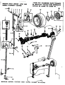 Presser Bar Assembly parts for Kenmore Sewing Machine 158.1350280 (1581350280, 158 1350280) from AppliancePartsPros.com