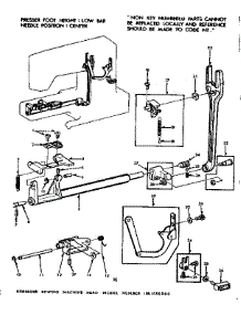 Feed Regulator Assembly parts for Kenmore Sewing Machine 158.1350280 (1581350280, 158 1350280) from AppliancePartsPros.com