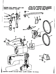 Motor Assembly parts for Kenmore Sewing Machine 158.1350280 (1581350280, 158 1350280) from AppliancePartsPros.com