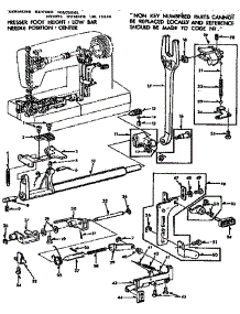 Feed Regulator Assembly parts for Kenmore Sewing Machine 158.13510 (15813510, 158 13510) from AppliancePartsPros.com