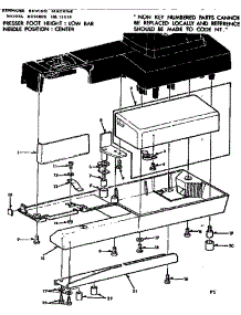 Shuttle Cover And Base parts for Kenmore Sewing Machine 158.13510 (15813510, 158 13510) from AppliancePartsPros.com