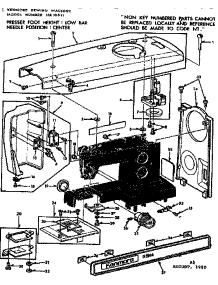 Base Assembly parts for Kenmore Sewing Machine 158.13511 (15813511, 158 13511) from AppliancePartsPros.com