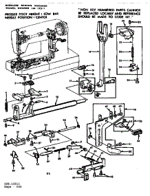 Feed Regulator Assembly parts for Kenmore Sewing Machine 158.13511 (15813511, 158 13511) from AppliancePartsPros.com