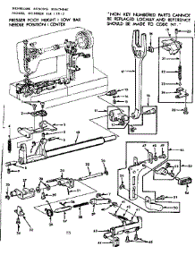 Feed Regulator Assembly parts for Kenmore Mechanical Sewing Machine 158.13512 (15813512, 158 13512) from AppliancePartsPros.com