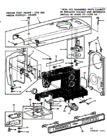 Base Assembly parts for Kenmore Mechanical Sewing Machine 158.13513 (15813513, 158 13513) from AppliancePartsPros.com