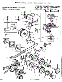 Geared Cam Assembly parts for Kenmore Mechanical Sewing Machine 158.13513 (15813513, 158 13513) from AppliancePartsPros.com