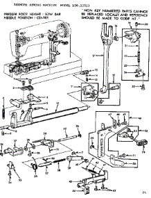 Feed Regulator Assembly parts for Kenmore Mechanical Sewing Machine 158.13513 (15813513, 158 13513) from AppliancePartsPros.com