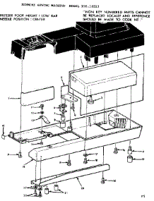 Shuttle Cover And Unit Base parts for Kenmore Mechanical Sewing Machine 158.13513 (15813513, 158 13513) from AppliancePartsPros.com