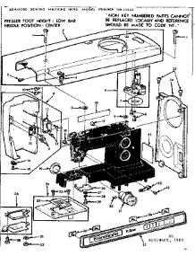 Base Assembly parts for Kenmore Mechanical Sewing Machine 158.13520 (15813520, 158 13520) from AppliancePartsPros.com