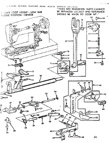 Feed Regulator Assembly parts for Kenmore Mechanical Sewing Machine 158.13520 (15813520, 158 13520) from AppliancePartsPros.com