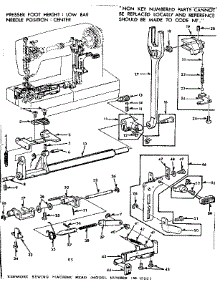 Feed Regulator Assembly parts for Kenmore Sewing Machine 158.13521 (15813521, 158 13521) from AppliancePartsPros.com
