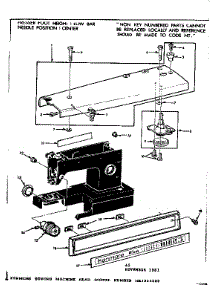 Base Assembly parts for Kenmore Sewing Machine 158.1355080 (1581355080, 158 1355080) from AppliancePartsPros.com