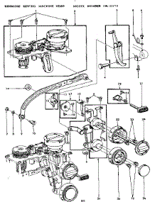 Geared Cam Assembly parts for Kenmore Mechanical Sewing Machine 158.13570 (15813570, 158 13570) from AppliancePartsPros.com