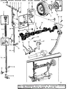 Presser Bar Assembly parts for Kenmore Mechanical Sewing Machine 158.13570 (15813570, 158 13570) from AppliancePartsPros.com