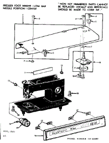 Base Assembly parts for Kenmore Sewing Machine 158.13580 (15813580, 158 13580) from AppliancePartsPros.com