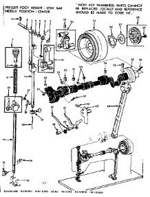 Presser Bar Assembly parts for Kenmore Sewing Machine 158.13580 (15813580, 158 13580) from AppliancePartsPros.com