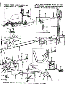Feed Regulator Assembly parts for Kenmore Sewing Machine 158.13580 (15813580, 158 13580) from AppliancePartsPros.com