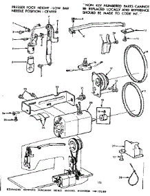 Motor Assembly parts for Kenmore Sewing Machine 158.13580 (15813580, 158 13580) from AppliancePartsPros.com