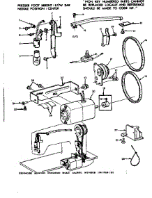 Motor Assembly parts for Kenmore Sewing Machine 158.1358180 (1581358180, 158 1358180) from AppliancePartsPros.com