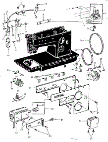 Motor Assembly parts for Kenmore Sewing Machine 158.14101 (15814101, 158 14101) from AppliancePartsPros.com