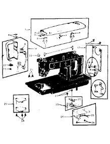 Base Assembly parts for Kenmore Mechanical Sewing Machine 158.14300 (15814300, 158 14300) from AppliancePartsPros.com