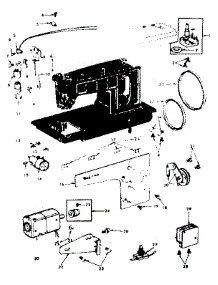 Motor Assembly parts for Kenmore Mechanical Sewing Machine 158.14300 (15814300, 158 14300) from AppliancePartsPros.com