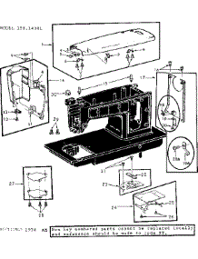 Base Assembly parts for Kenmore Mechanical Sewing Machine 158.14301 (15814301, 158 14301) from AppliancePartsPros.com