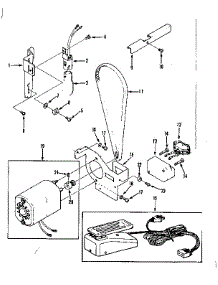Motor Assembly parts for Kenmore Mechanical Sewing Machine 158.1440180 (1581440180, 158 1440180) from AppliancePartsPros.com
