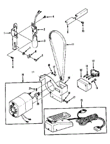 Motor Assembly parts for Kenmore Mechanical Sewing Machine 158.1450180 (1581450180, 158 1450180) from AppliancePartsPros.com