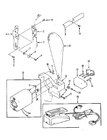 Motor Assembly parts for Kenmore Sewing Machine 158.1450181 (1581450181, 158 1450181) from AppliancePartsPros.com