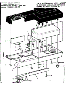 Shuttle Cover And Base Unit parts for Kenmore Sewing Machine 158.14510 (15814510, 158 14510) from AppliancePartsPros.com