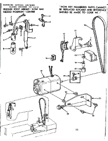 Motor Assembly parts for Kenmore Sewing Machine 158.14510 (15814510, 158 14510) from AppliancePartsPros.com