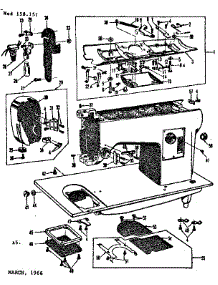 Base Assembly parts for Kenmore Mechanical Sewing Machine 158151 from AppliancePartsPros.com