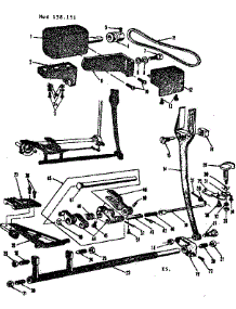 Feed Regulator Assembly parts for Kenmore Mechanical Sewing Machine 158151 from AppliancePartsPros.com