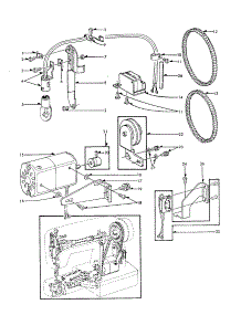 Motor parts for Kenmore Mechanical Sewing Machine 158.15250 (15815250, 158 15250) from AppliancePartsPros.com