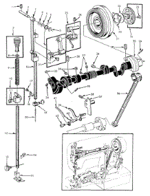 Handwheel Assy parts for Kenmore Mechanical Sewing Machine 158.15251 (15815251, 158 15251) from AppliancePartsPros.com