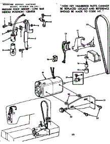 Motor Assembly parts for Kenmore Sewing Machine 158.15511 (15815511, 158 15511) from AppliancePartsPros.com