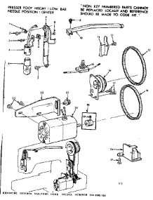 Motor Assembly parts for Kenmore Mechanical Sewing Machine 158.1561180 (1581561180, 158 1561180) from AppliancePartsPros.com
