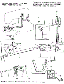 Feed Regulator Assembly parts for Kenmore Mechanical Sewing Machine 158.1561280 (1581561280, 158 1561280) from AppliancePartsPros.com