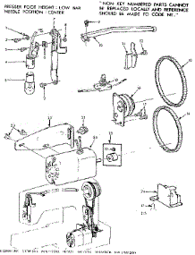 Motor Assembly parts for Kenmore Mechanical Sewing Machine 158.1561280 (1581561280, 158 1561280) from AppliancePartsPros.com