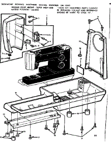 Base Assembly parts for Kenmore Sewing Machine 158.15810 (15815810, 158 15810) from AppliancePartsPros.com