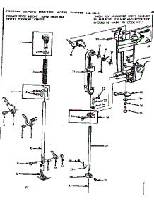 Presser Bar Assembly parts for Kenmore Sewing Machine 158.15810 (15815810, 158 15810) from AppliancePartsPros.com